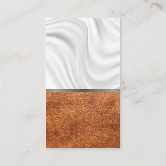 Seidendrapery | Braunledergewebe Visitenkarte (Rückseite)