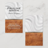 Seidendrapery | Braunledergewebe Visitenkarte (Vorne/Hinten)