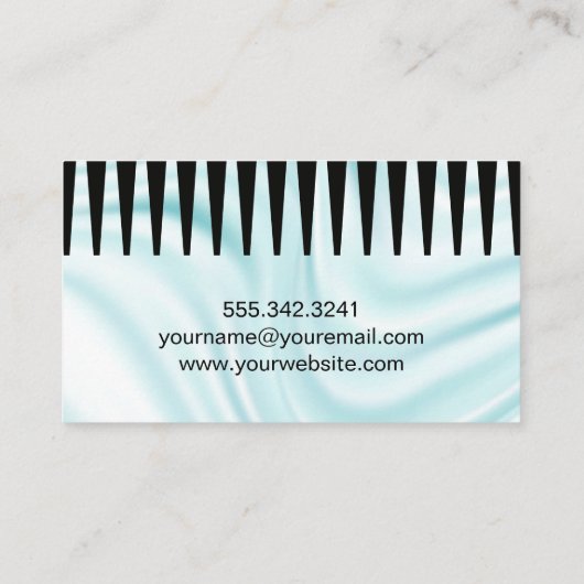 Seidendrapery | Comb Teeth Visitenkarte (Rückseite)