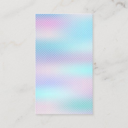 Seidendrapery-Stylist-Kit | Holographische Breite Visitenkarte (Rückseite)