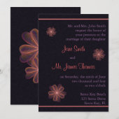 Seidene Wedding Blumen Einladung (Vorne/Hinten)