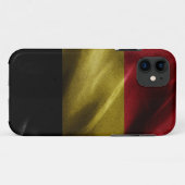 Seidenflagge in Belgien Case-Mate iPhone Hülle (Rückseite (Horizontal))