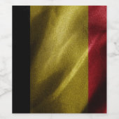 Seidenflagge in Belgien Weinetikett (Einzelnes Label)
