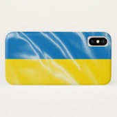 Seidenflagge in der Ukraine Case-Mate iPhone Hülle (Rückseite (Horizontal))