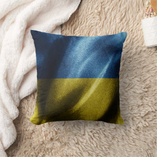 Seidenflagge in der Ukraine Kissen