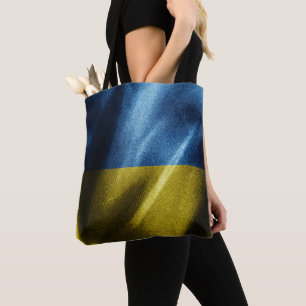 Seidenflagge in der Ukraine Tasche