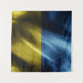 Seidenflagge in der Ukraine Wandteppich (Vorderseite (Horizontal))