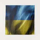 Seidenflagge in der Ukraine Wandteppich (Vorderseite)