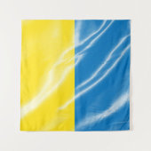 Seidenflagge in der Ukraine Wandteppich (Vorderseite (Horizontal))