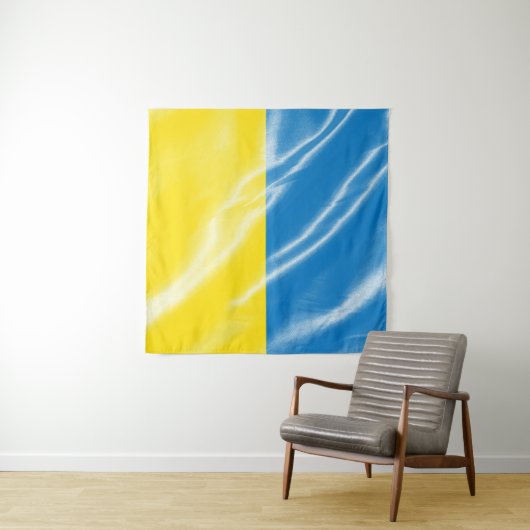 Seidenflagge in der Ukraine Wandteppich (Beispiel (Horizontal))