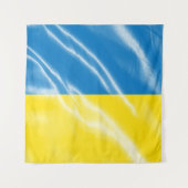 Seidenflagge in der Ukraine Wandteppich (Vorderseite)