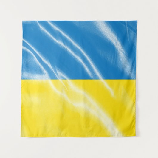 Seidenflagge in der Ukraine Wandteppich (Vorderseite)