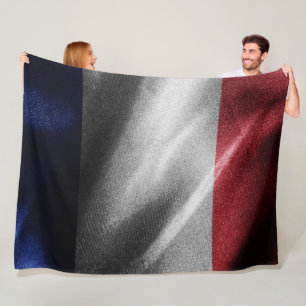 Seidenflagge in Frankreich Fleecedecke