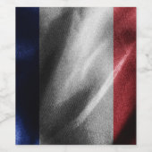 Seidenflagge in Frankreich Weinetikett (Einzelnes Label)