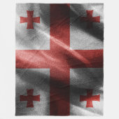 Seidenflagge in Georgien Fleecedecke (Vorderseite)