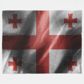 Seidenflagge in Georgien Fleecedecke (Vorderseite (Horizontal))
