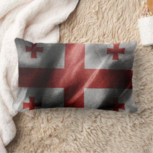 Seidenflagge in Georgien Lendenkissen