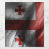 Seidenflagge in Georgien Weinetikett (Einzelnes Label)