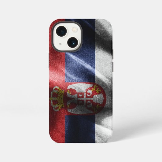 Seidenflagge in Serbien iPhone Hülle (Rückseite)