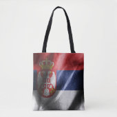 Seidenflagge in Serbien Tasche (Vorderseite)