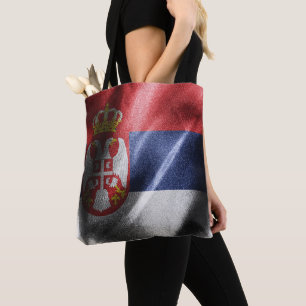 Seidenflagge in Serbien Tasche