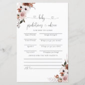 Seidenflorale Babyduschkarte (Vorderseite)