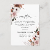 Seidenflorale Hochzeitfeier Empfang Begleitkarte (Vorderseite)