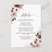 Seidenflorale Hochzeitskarte Begleitkarte (Vorderseite)