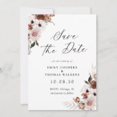 Seidenflorenkarte Save the Date (Vorderseite)