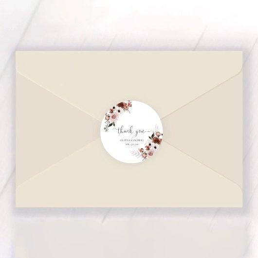 Seidenflorentücher-Dusche Klassischer Rundsticker Runder Aufkleber