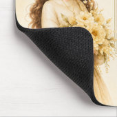 Seidengarten Gelbe Pastell-Blumen-Mauspad Mousepad (Ecke)