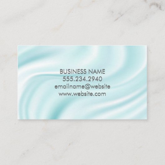 Seidengrüner Drapery Visitenkarte (Rückseite)