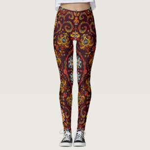 Seidenhalsschal, östliches Muster Leggings