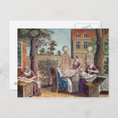 Seidenherstellung, in Gravur von J. Hinton Postkarte (Vorne/Hinten)