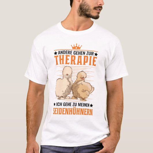 Seidenhuhn begleitend Seidenhühner Silkie Huhn T-Shirt (Vorderseite)