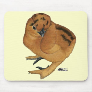 Seidenhuhn-Rot-Küken Mousepad