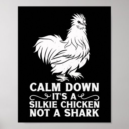 Seidenhühnchen kommen runter - ein Huhn kein Shar Poster (Vorne)