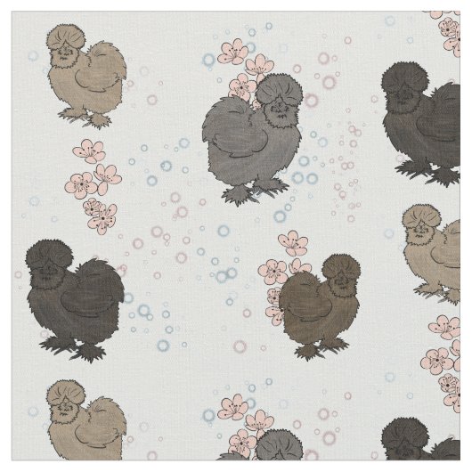 Seidenhühner Stoff (Nahaufnahme)