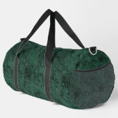 Seidenmoire Kleines Muster in Forest Green Duffle Bag (Rechte Ecke)