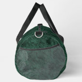 Seidenmoire Kleines Muster in Forest Green Duffle Bag (Rechts)