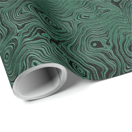 Seidenmoire Kleines Muster in Forest Green Geschenkpapier (Rolleneckpunkt)