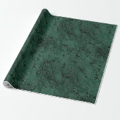 Seidenmoire Kleines Muster in Forest Green Geschenkpapier (Ungerollt)