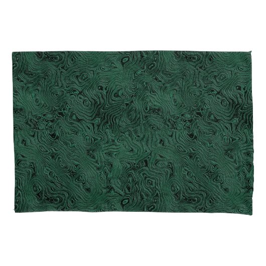 Seidenmoire Kleines Muster in Forest Green Kissenbezug (Vorderseite)