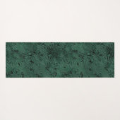 Seidenmoire Kleines Muster in Forest Green Yogamatte (Rückseite (Horizontal))