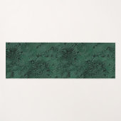 Seidenmoire Kleines Muster in Forest Green Yogamatte (Vorderseite (Horizontal))