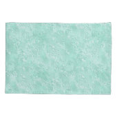 Seidenmoire Kleines Muster in Minzgrün Kissenbezug (Rückseite)