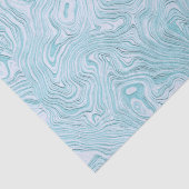 Seidenmoirmuster in einem hellen Aqua Seidenpapier (Detail)