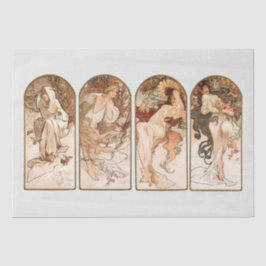 Seidenpapier: ALPHONS MARIA MUCHA : DIE SAISONEN Seidenpapier