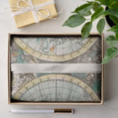 Seidenpapier: ANTIQUE WELTKARTE Seidenpapier (Geschenk)