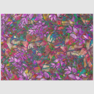 Seidenpapier Blumen abstrakt Buntglas